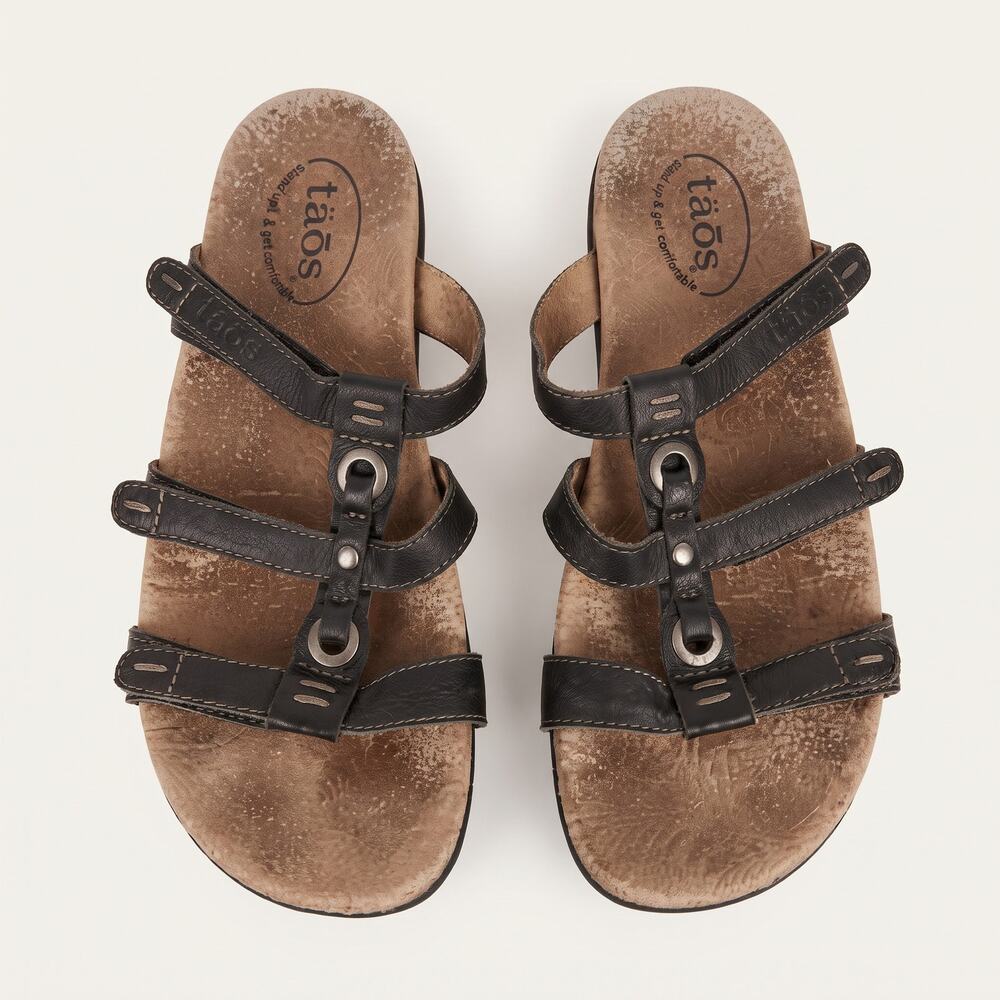 Taos Women's 6 Boho Coastal Minimalist Leather Multi Strap Adjustable Sandals